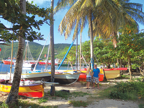 Colorful boats in Bequia