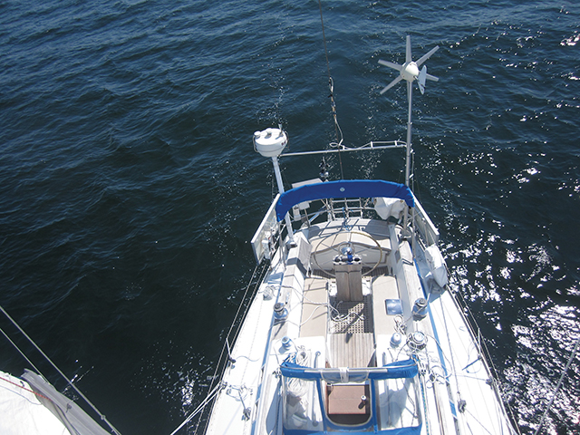 model yacht self steering gear