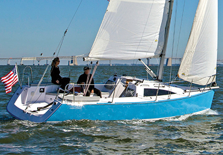 pocket cruiser sailboat blue water