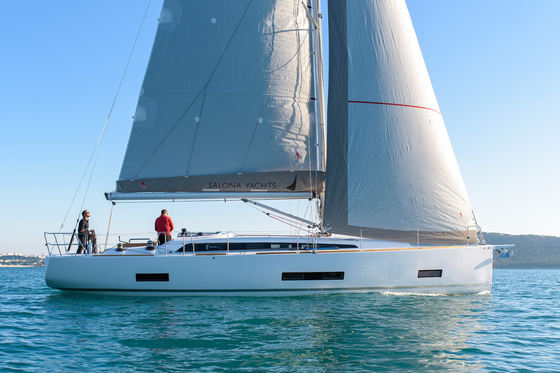 Sailing Uma Tour All Electric Salona 46 Cruising Sloop Blue Water Sailing