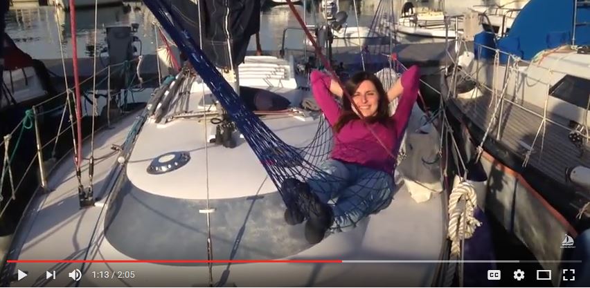 rigging a hammock on sailboat