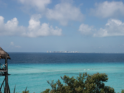 Cancun as seen from Isla Mujeres