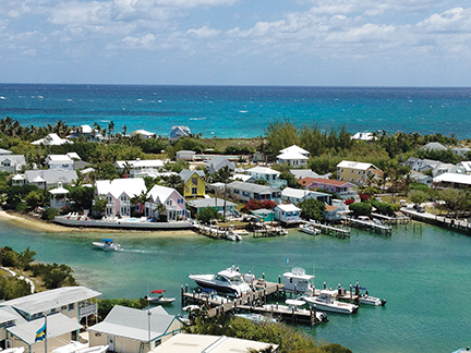 View of  Hopetown Harbor from the lighthouse