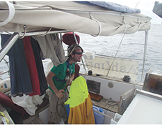 Drying clothes while at sea