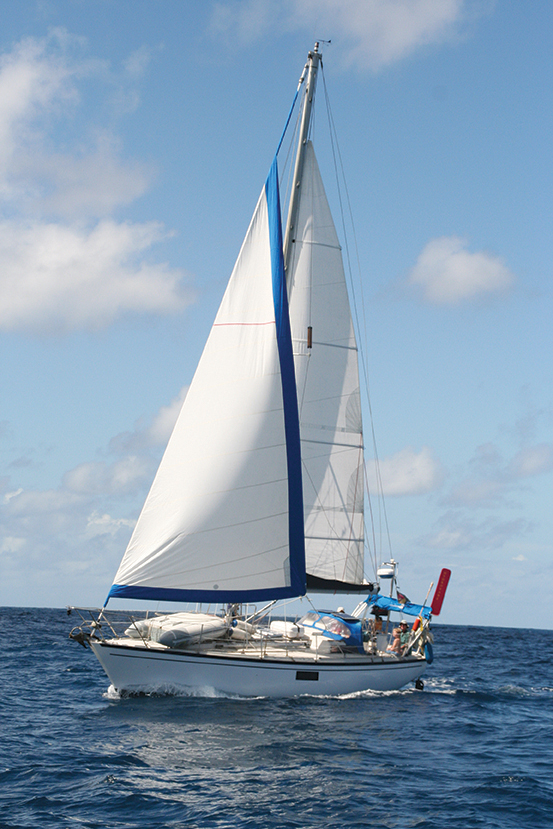 Namani under sail and underway