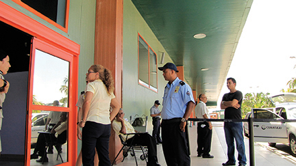 Ever present Customs and Immigration officers keep an eye on the movements of foreigners and Cubans