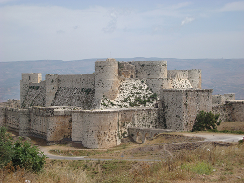Crac des Chevaliers, one of the most intact Crusader castles in the Middle East