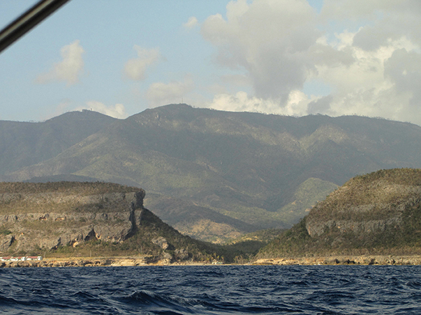Cliffs of Cuba's south coast, just past Guantanamo Bay