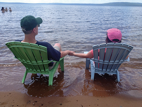 Steve and Dodie Gomer enjoying the beauty of the Apostle Islands