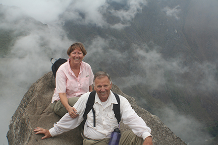 The author with her husband at Machu Pichu, Peru