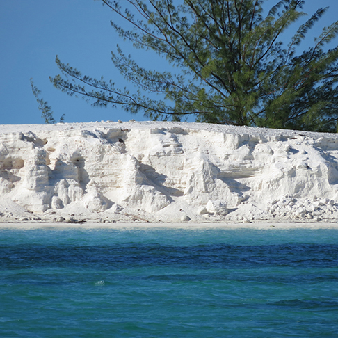 Below; sugar-white sand carved into glacial forms marks the final turn into Canalizo Cayo Largo. @B.Rumrill