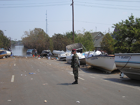 Immediate aftermath of Hurricane Katrina - West End - New Orleans