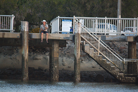 This pier in Redcliffe shows the tidal variation along the Queensland coast