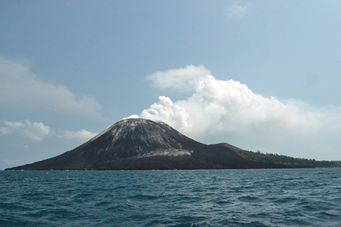 Final view of the Krakatau volcano