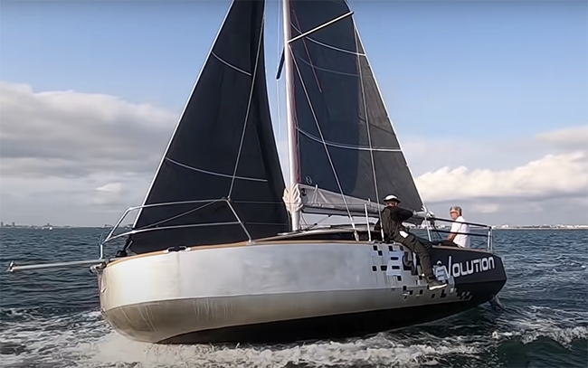 scow bow yacht